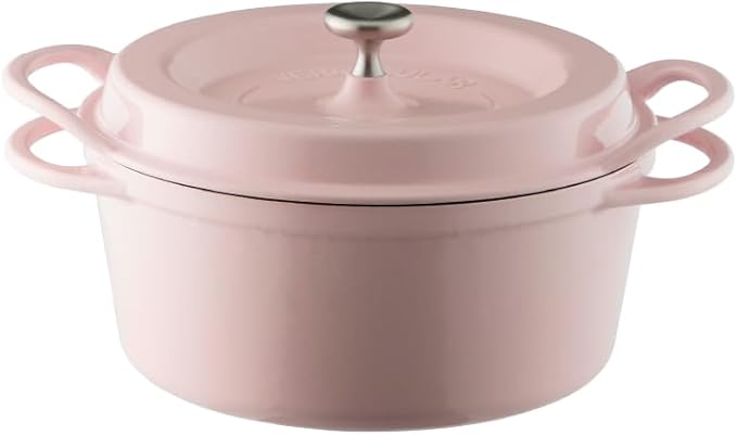 Vermicular Oven Pot 3.7 Qt Pearl Pink - Japanese Enameled Cast Iron Dutch Oven