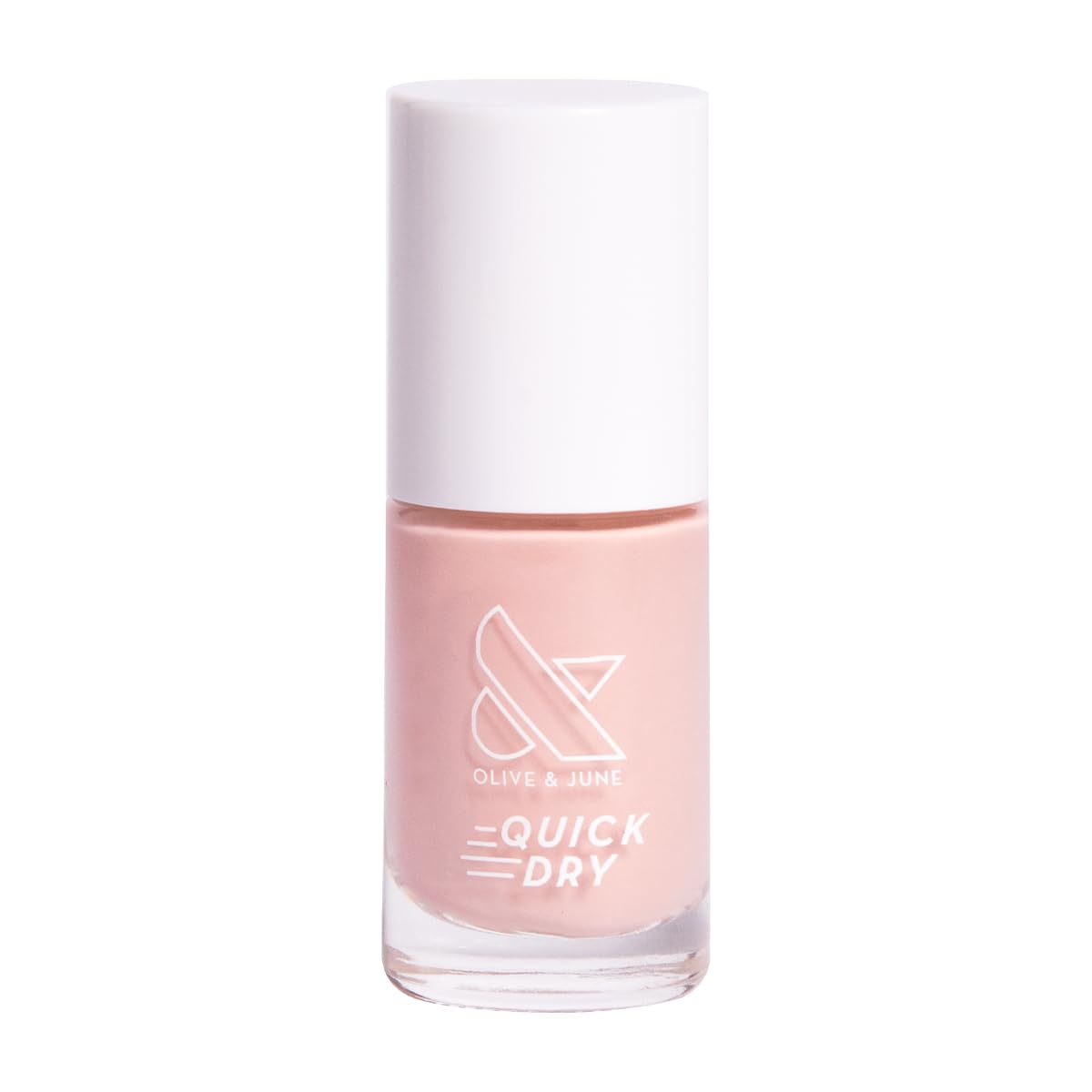 Olive & June Quick Dry Nail Polish | Instant, Fast-Drying, Smudgeproof Color | 15-free, Vegan, Cruelty-Free Formula | Lasts up to 5 Days | Salon-Quality Manicure Pedicure at Home | Poodle Pink Neutral-BrightBean Baby