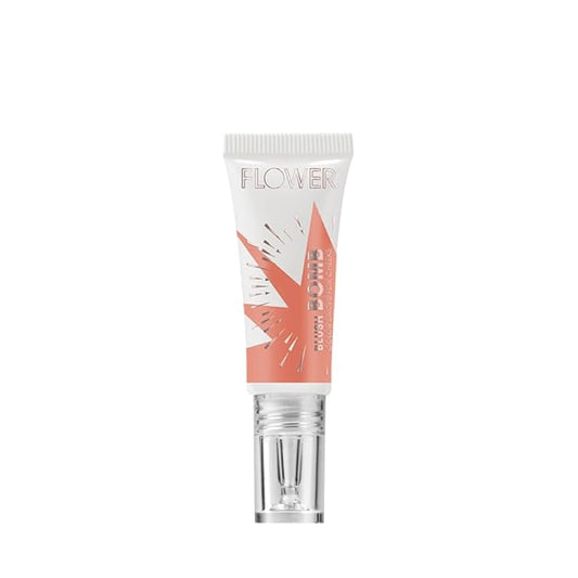 FLOWER Beauty By Drew Barrymore Liquid Blush Makeup Bomb Color Drops -Silky Lightweight Formula + Gel Cream Blush for Cheeks - Radiant + Glossy Finish - Buildable + Lightweight Formula - Cruelty-Free + Vegan (Pinched)-BrightBean Baby