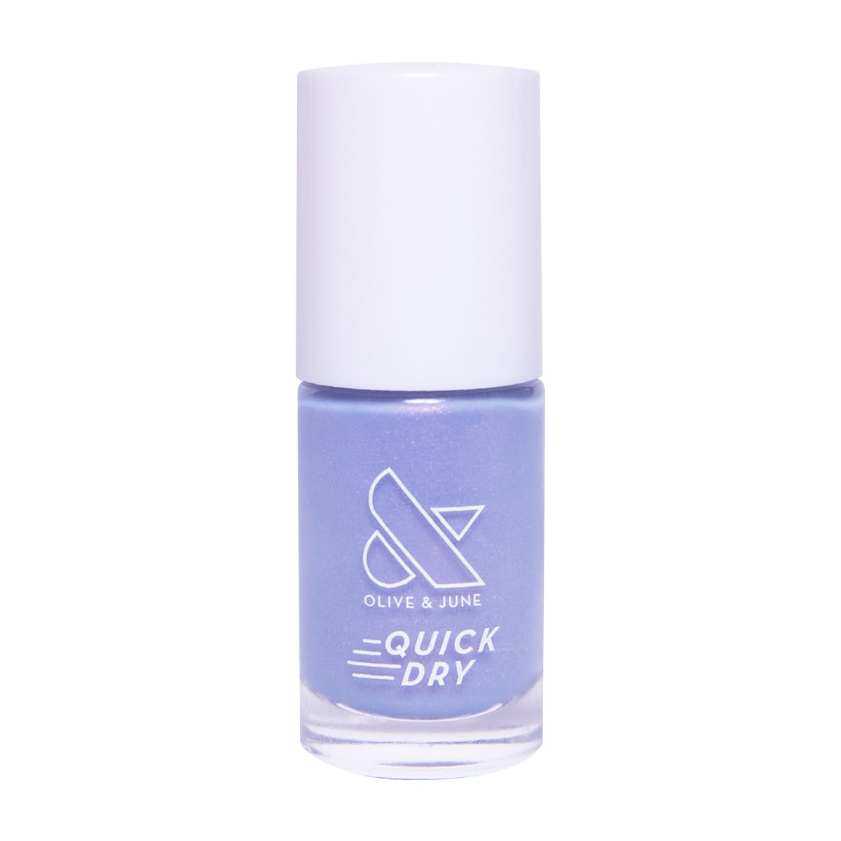Olive & June Quick Dry Nail Polish | Instant, Fast-Drying, Smudgeproof Color | 15-free, Vegan, Cruelty-Free Formula | Lasts up to 5 Days | Salon-Quality Manicure at Home | Charming Periwinkle Shimmer-BrightBean Baby