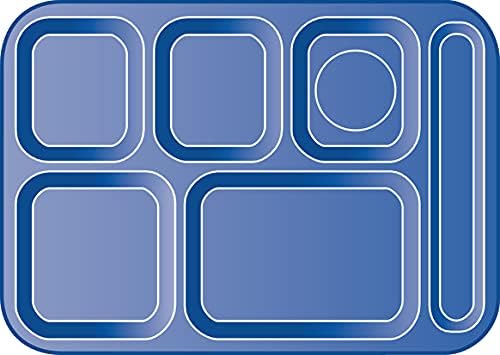Carlisle FoodService Products / Brands-P614R25 Rectangular Tray w/ (6) Compartments, Polypropylene, Tan , 10" x 14
