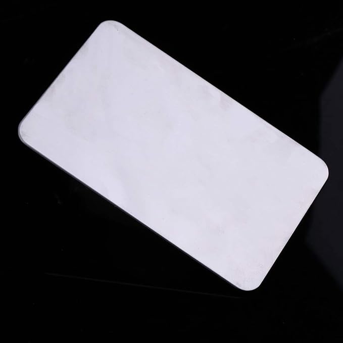 Mixing Palette Small Stainless Steel Makeup Palette Rec Shape Mixing Plate Tools with Spatula Nail Art Palette for Blending Cosmetic Shades-BrightBean Baby