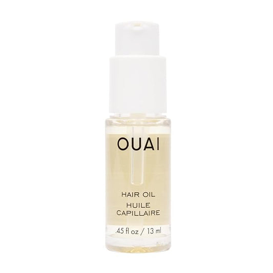 OUAI Hair Oil Travel Size - Hair Heat Protectant Oil for Frizz Control - Adds Shine and Smooths Split Ends - Color Safe Formula - Paraben, Phthalate and Sulfate Free (0.45 oz)-BrightBean Baby