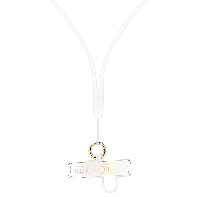 Desing Wish Silicone Lip Balm Holder with Cap Cover Portable Chapstick Holder Keychain Sleeve Lip Balm Key Chain with Key Ring and Neck Strap Lanyard - Transparent-BrightBean Baby