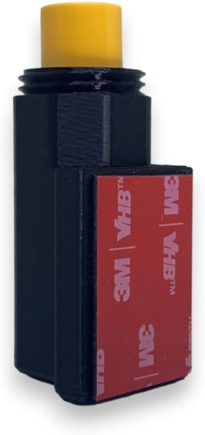 Lip Balm Holder with Car Mount Bracket and Screw Cap Lid for Carrying in Bags Pockets Fits Lip Balm and Lip Stick (1 Pk Blk)-BrightBean Baby