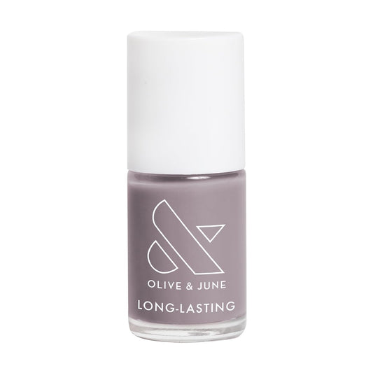 Olive & June Long Lasting Nail Polish | Plump, Gel-Like Finish No Lamp Needed | Lasts up to 10 days | Salon-Quality Color at Home | 15-Free, Vegan & Cruelty-Free Chip-Resistant Shine | AW Warm Grey-BrightBean Baby
