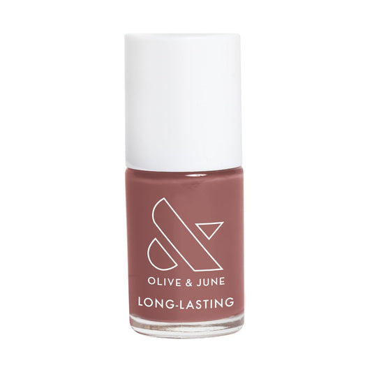 Olive & June Long Lasting Nail Polish | Plump Gel-Like Finish No Lamp Needed | Lasts up to 10 days | Salon-Quality Color at Home | 15-Free Vegan Cruelty-Free Chip-Resistant Shine |Shacket Rose Neutral-BrightBean Baby