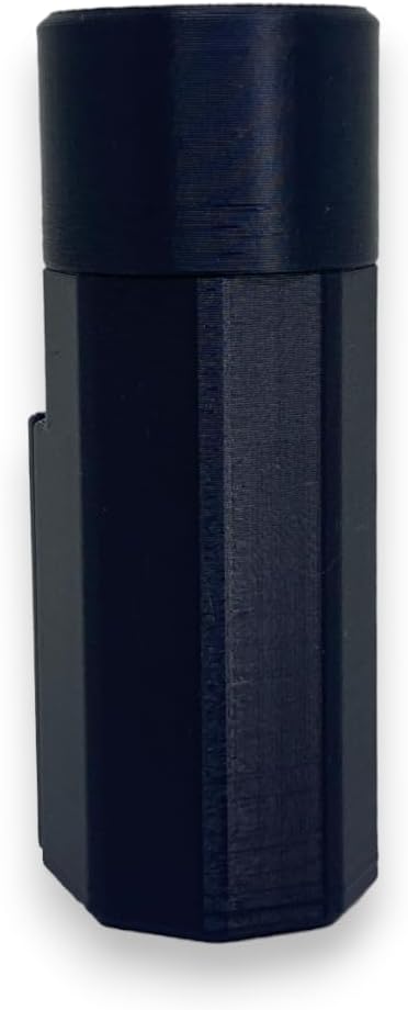 Lip Balm Holder with Car Mount Bracket and Screw Cap Lid for Carrying in Bags Pockets Fits Lip Balm and Lip Stick (1 Pk Blk)-BrightBean Baby