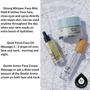 Day+West’s Secret Weapon Kit Skincare Gift Set | Three Sensitive Skin Essentials Including Hydrating Mist, Face + Neck Cream Moisturizer, Facial Oil | With Organic Prickly Pear, Calendula, Vitamin C-BrightBean Baby