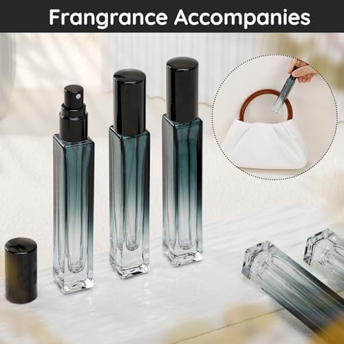 Segbeauty Green Glass Perfume Bottle Set, 10pcs 10ML Perfume Travel Refillable, 0.34oz Empty Atomizer Sprayer for Perfume Cologne Dispenser, Travel Sample Bottles Perfume Making Kit with Refill Tool-BrightBean Baby