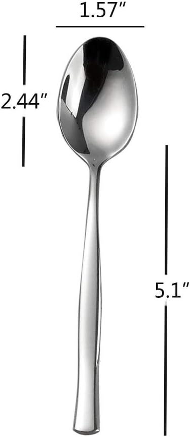 Idotry 12-Piece Stainless Steel Dinner Spoons, 7.96 Inches