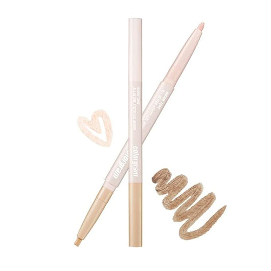COLORGRAM Under Eye Highlighter Stick 01 Warm Tone | Silky-Smooth Long-Lasting Highlighter & Contouring Stick for Smudge-Proof, Shining Daily Makeup | K-Beauty Face Highlighters & Luminizers-BrightBean Baby
