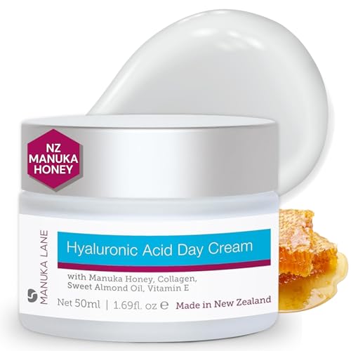Manuka Lane Hyaluronic Acid Day Cream for Face and Neck with Oat Kernel Extract, Camellia Seed Oil & Sweet Almond Oil | Plant Based Formula | Carefully formulated to keep your skin young and healthy!-BrightBean Baby