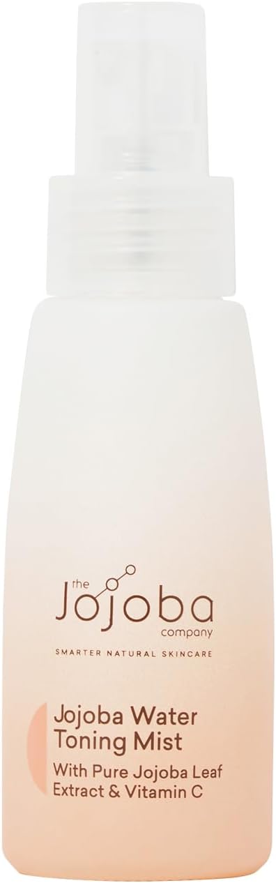 The Jojoba Company Water Toning Mist With Pure Jojoba Leaf Extract & Vitamin C - Hydrating, Toning & Firming - Antioxidant Protection - Reduces Pore Size - For Thirsty, Dehydrated & Dry Skin - 50ml-BrightBean Baby
