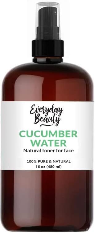 Cucumber Hydrosol Facial Toner - 16 oz All Natural Hydrating Spray Mist for Face and Hair - 100% All Natural Cucumber Water Hydrosol with Fine Mist Cap-BrightBean Baby