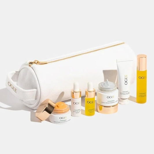 Ogee Discovery Set - Skincare Gift Set - Best-Sellers in Travel-Friendly Sizes - Includes Hyaluronic Acid Serum, Brightening Eye Balm & More-BrightBean Baby