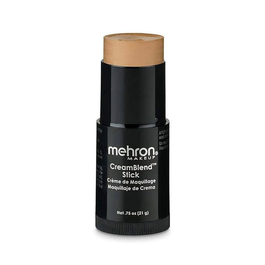 Mehron Makeup CreamBlend Stick | Face Paint, Body Paint, & Foundation Cream Makeup | Body Paint Stick Perfect for Halloween .75 oz (21 g) (Medium 0)-BrightBean Baby