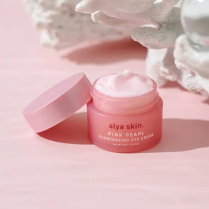 Pink Pearl Illuminating Eye Cream | Minimizes Dark Circles | With Tasmanian Sea Kelp, Aloe Vera, Strawberry Gum, Native Snowflower, and Caffeine | 0.53 Oz (15g)-BrightBean Baby