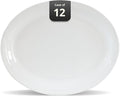 Stoneware Narrow Rim Commercial Grade Dinnerware,Bright White Oval Platter 11.5" x 8.5", Case of 12