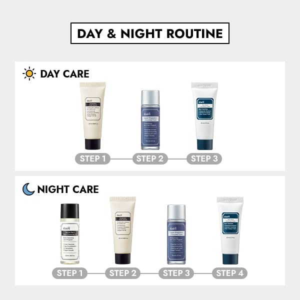 [DearKlairs] Skincare Trial Kits, 4 minis, cleansing oil, cleanser, toner, cream, Travel must haves, Gifts for Women, Stocking Stuffers for adults-BrightBean Baby