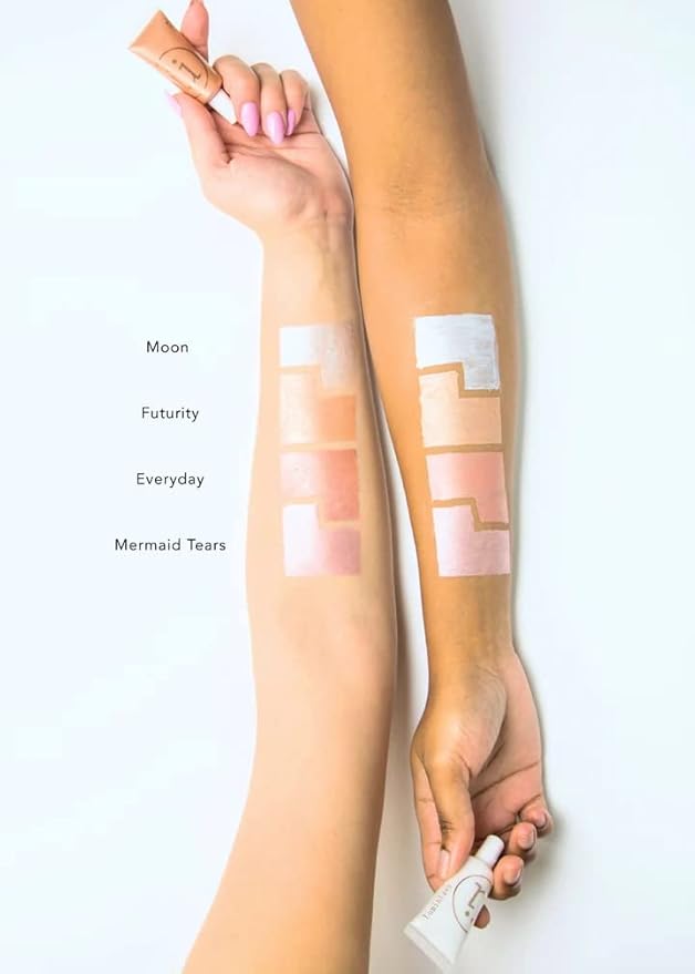 M2U NYC Liquid Highlighter Makeup, Luminizer Pearl, Shimmer And Shine, Ultra-Smooth Radiant Illuminator For Face Cheekbone Body Glow Illuminating (Orange-Futurity)-BrightBean Baby