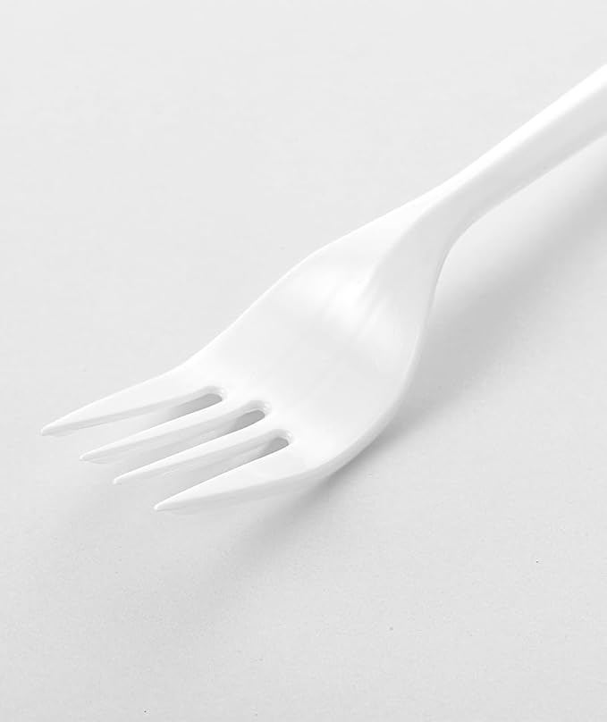 1000PCS Disposable Plastic Forks Silverware Set Bulk Fork White Reusable Heavy Duty Disposable Cutlery Plastic Utensils Flatware for Home Restaurant Party Picnic Camping Travel (Forks-1000pcs)