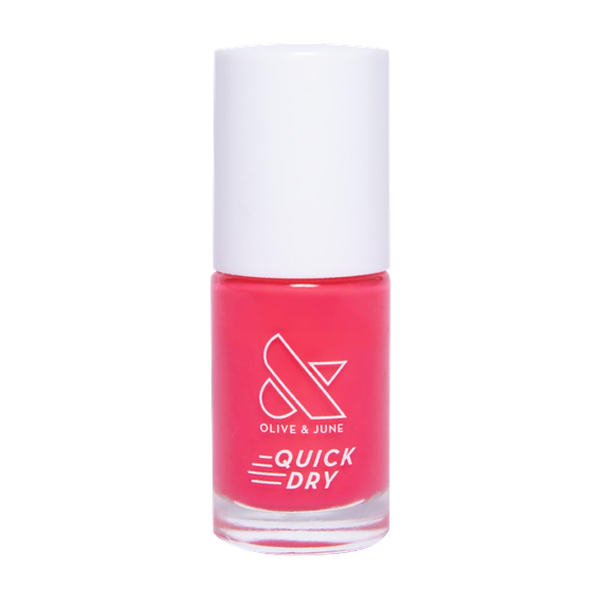 Olive & June Quick Dry Nail Polish | Instant Fast-Drying Smudgeproof Color | 15-free Vegan Cruelty-Free Formula | Lasts up to 5 Days | Salon-Quality Manicure Pedicure at Home |Pomodoro Tomato Red-Pink-BrightBean Baby