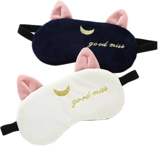 2PCS Eye Mask for Sleeping Cute Sailor Moon Natural Sleep Eye Mask Eyeshade Cover Shade Eye Patch Soft Portable Blindfold Travel Eyepatch for Girls Boys Women Men-BrightBean Baby