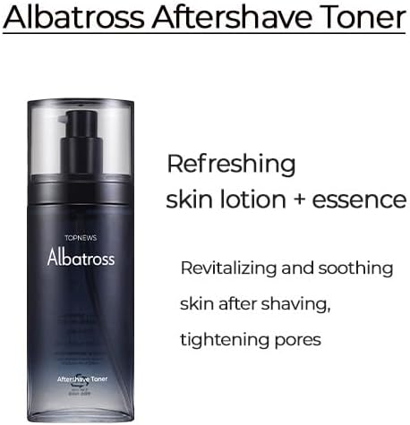 CHARMZONE Albatross Skincare for Men Aftershave Toner and Emulsion Set Father's Day Gift Set Hydrating Moisturizing Nourishing Toner+ Fluid + Travel size Total of 10.5 fl.oz-BrightBean Baby
