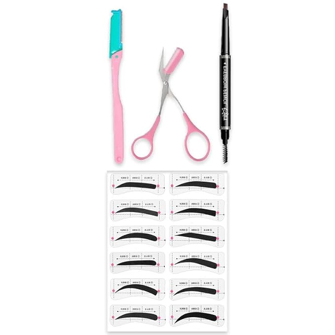 All-In-One And Portable Beginner Makeup Kit, Including Mascara, Eyeshadow Pencil, Eyeshadow Palette, Beauty Brush Set, Eyebrow Shaping Set And Other Props-BrightBean Baby