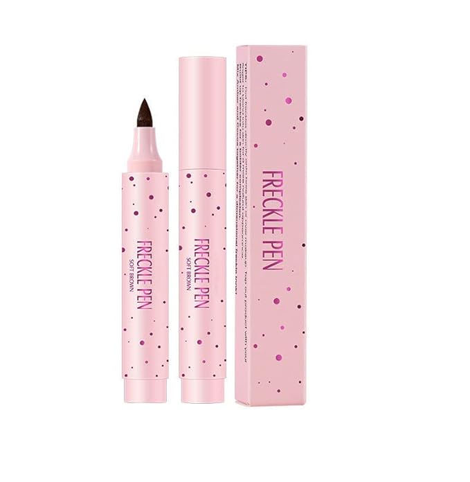 Freckle Pen Faux Freckle Pen Colour Pop Freckle Pen Supernaturally Realistic Freckles Makeup Brush Fantastic Freckles Pen Long-lasting Waterproof Soft-point Absorbent Pen For a Natural and Easy Makeup Look (Double)-BrightBean Baby