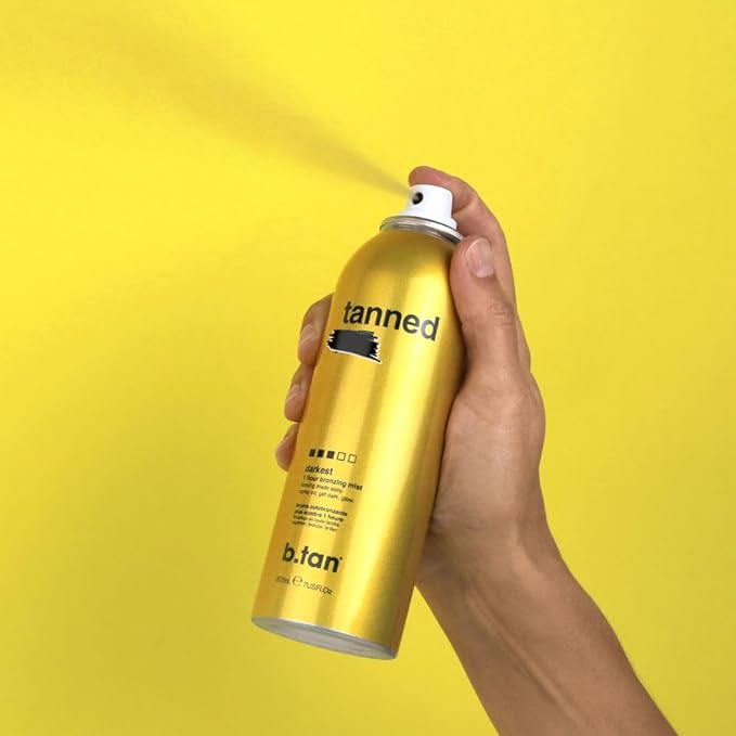 b.tan Self Tanner Bronzing Mist | Fast, 1 Hour Express Sunless Tanning Spray, No Fake Tan Smell, Dark Bronzing Glow, Face & Body, No Added Nasties, Vegan & Cruelty Free, 7 Fl Oz-BrightBean Baby