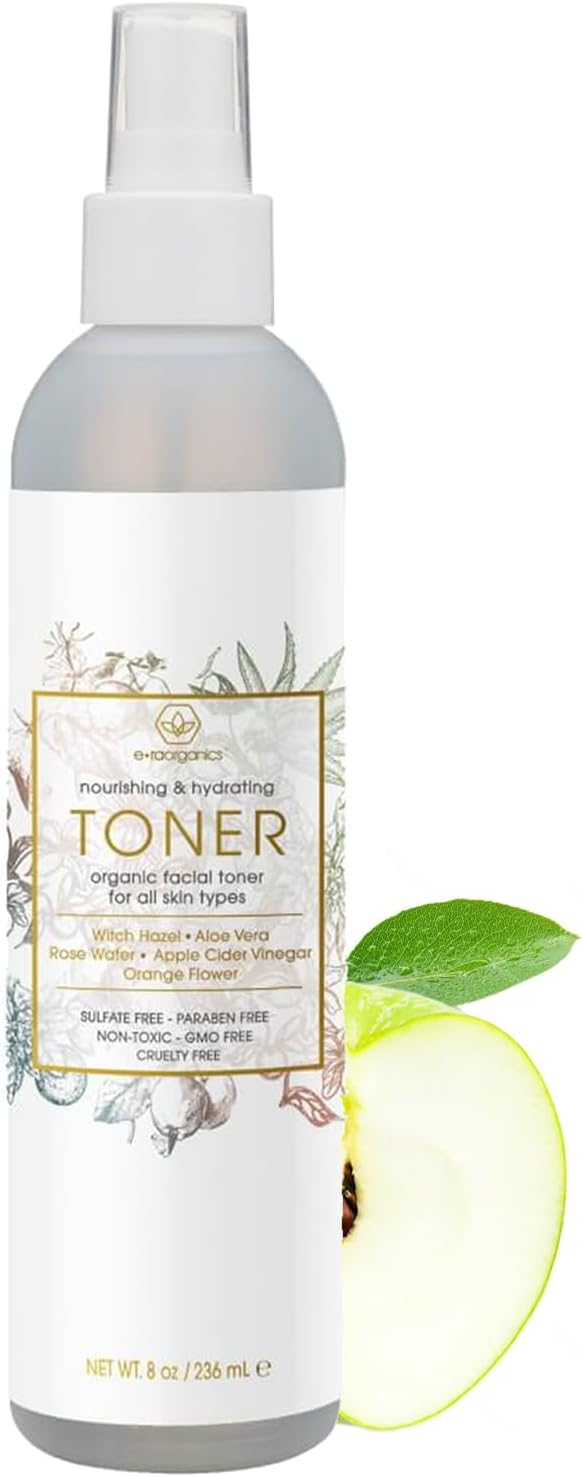 Era Organics Hydrating Toner for Face - Refreshing and Balancing Anti Aging Facial Mist with Rose Water, Apple Cider Vinegar, Witch Hazel-BrightBean Baby
