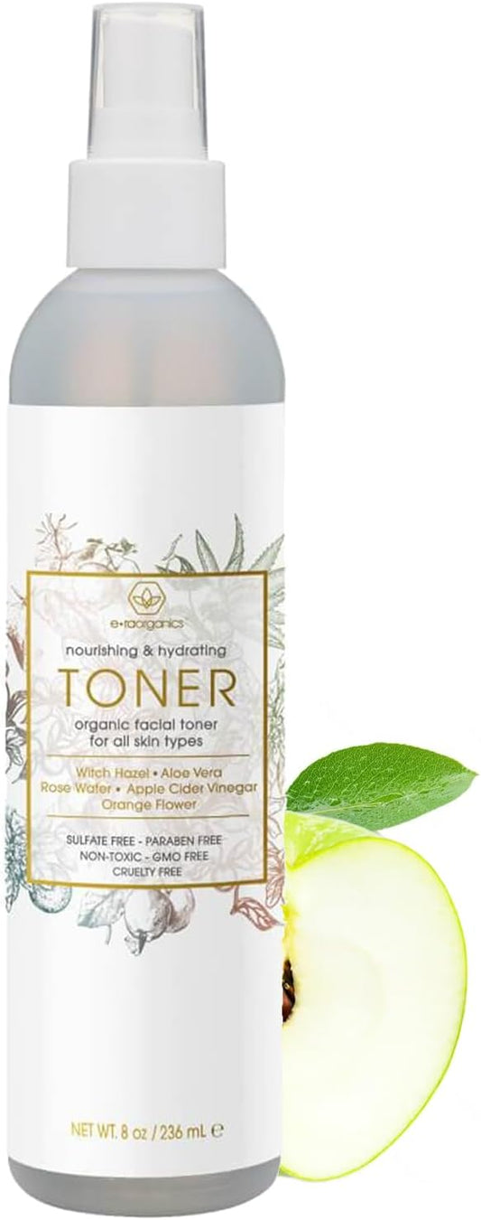 Era Organics Hydrating Toner for Face - Refreshing and Balancing Anti Aging Facial Mist with Rose Water, Apple Cider Vinegar, Witch Hazel-BrightBean Baby