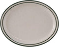 Tuxton China TES-012 Platter, 9-1/2" x 7-1/2", Oval, Narrow Rim, Microwave and Dishwasher Safe, Oven Proof, Fully Vitrified, Ceramic, Emerald, Pack of 24