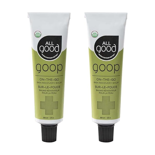 All Good Goop on the Go - Chafing Cream, Dry Skin Salve, Cracking Lip Moisturizer - Soothes, Hydrates & Calms - Travel Size Recovery Balm 1oz (2-pack)-BrightBean Baby