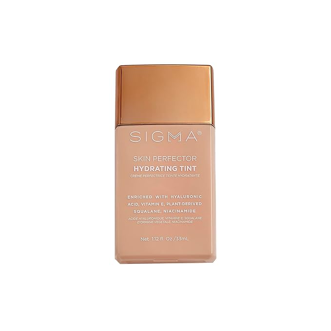 Sigma Beauty Skin Perfector – Hydrating Skin Tint Foundation for Lightweight, Buildable Coverage, With Hyaluronic Acid, Niacinamide Serum, and More (1 Fair Ivory Tint, 1.12oz)-BrightBean Baby