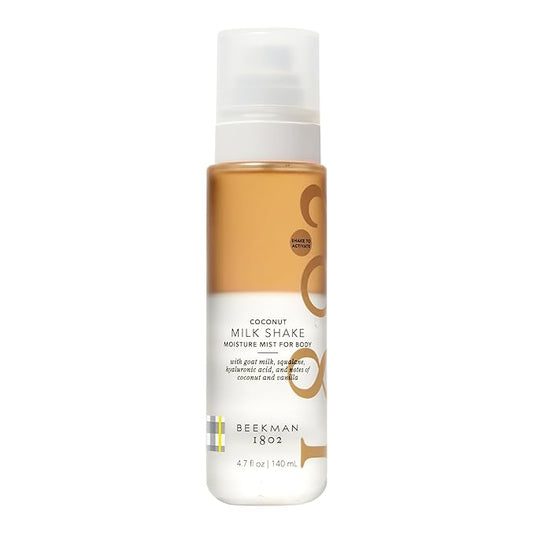 Beekman 1802 Coconut Cream Milk Shake - Body Mist - 4.7 fl. oz - With Hyaluronic Acid & Jojoba Oil - Instantly Moisturizes, Hydrates & Softens - Good for Sensitive Skin - Cruelty Free-BrightBean Baby