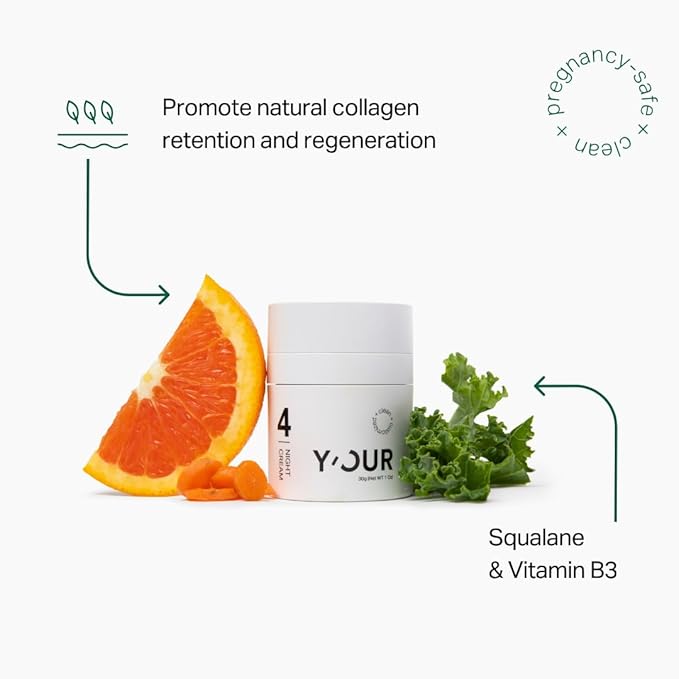 Y'OUR Non-Toxic, Pregnancy-Safe Skincare Set – 3-Step System with Cleanser, Day Cream & Night Cream – Soothing & Rejuvenating – Gentle and Non-Comedogenic Formula.-BrightBean Baby