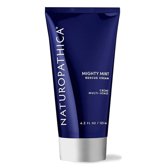 Naturopathica Mighty Mint Rescue Cream, Moisturizing Body Lotion with Peppermint & Menthol to Cool & Revive Skin, Soothing Relief for Sore Muscles, 4.2 fl oz-BrightBean Baby