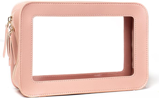 Clear Makeup Bag Small, TSA Approved Portable Toiletry Bag with Zipper Cosmetic Travel Bag Makeup Organizer Case Mini Makeup Pouch for Purse Car Organizer Bag for Women Men-BrightBean Baby