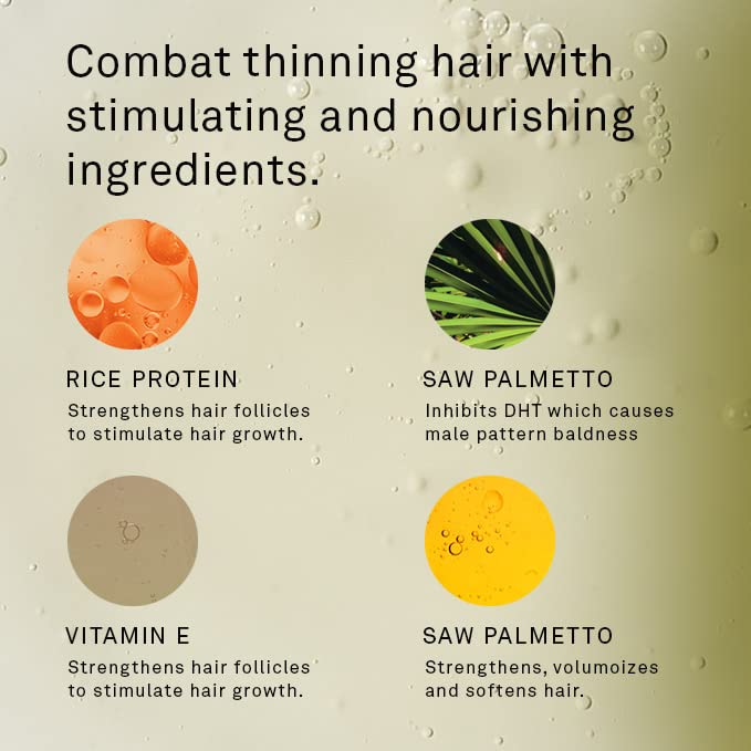 Hawthorne Men's Thickening Shampoo for Thinning Hair. Fight Hair Loss with Rice Protein & Vitamin E. Strengthens Hair Follicles to Reduce Breakage. Mint and Eucalyptus Scent. 8 fl. oz. 2-Pack.-BrightBean Baby