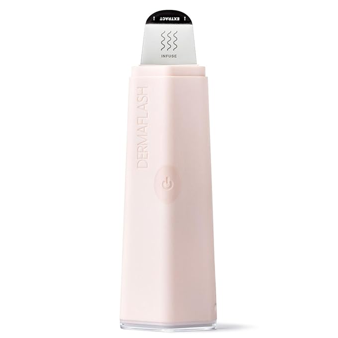DERMAFLASH DERMAPORE+™ Ultrasonic 2-in-1 Pore Extractor and Serum Infuser, Blush-BrightBean Baby