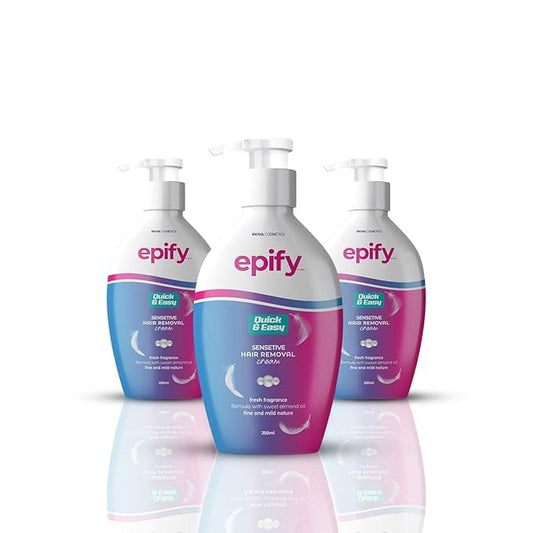 Epify Intimate Hair Removal Cream for Men and Women - Sensitive Skin, Pubic & Bikini Areas (Pack of 3)-BrightBean Baby