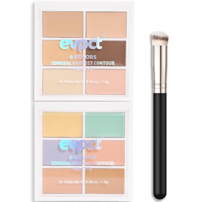 Concealer Cream Makeup Palette Color Corrector,Under Eye Brightener Concealer Dark Circle Concealer Palette,Waterproof Foundation Cream Based Makeup Palette Full Face Contour Kit for Beginners-BrightBean Baby