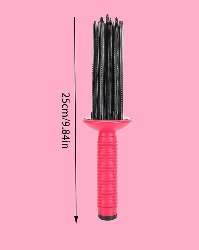 Hair Fluffy Styling Curler Curls Comb,Hair Curler Curling Make Up Brush Roller Tool Portable Hair Curling Roll Comb Anti‑Slip Professional Round Hair Brush for Home Personal Use Travel-BrightBean Baby