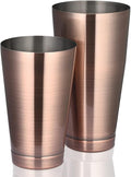 Boston Cocktail Shaker Antique Copper, Cocktail Shaker Tins Weighted, Bar Shaker Set Bartender Shakers for Bartending - Martini Shaker Stainless Steel Drink Mixer | Bar Tools Metal Shaking Tin