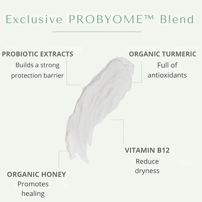 Yobee Body & Face Cream for Dry, Itchy Skin | Dermatologist Formulated | Probiotics, Honey, Turmeric, Vitamins B12 & E, Ceramides, Shea Butter | Fragrance Free | For Kids & Adults | Soothe Eczema-BrightBean Baby