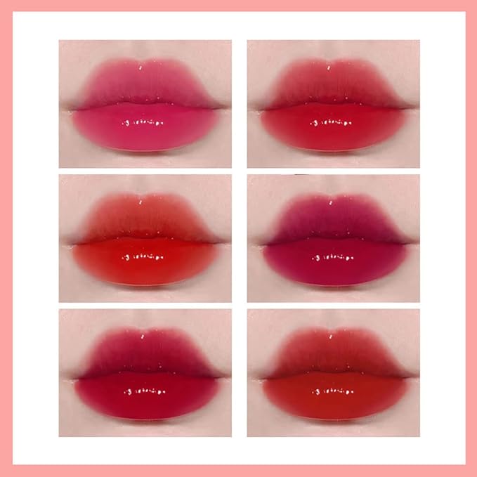 6 Colors Lip Tint Stain Set, Korean Velvet Watery Lip Stain Moisturizing Mini Liquid Lipstick, Multi-use Lip and Cheek Tint, Long lasting Non-Stick Cup Waterproof, Lip Color Makeup-BrightBean Baby