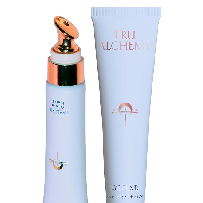 Tru Alchemy Eye Elixir Cooling Eye Treatment Cream - Dark Circle Eye Cream for Puffiness and Bags Under Eyes - Caffeine, Hyaluronic Acid, Vitamin C (2-Pack)-BrightBean Baby